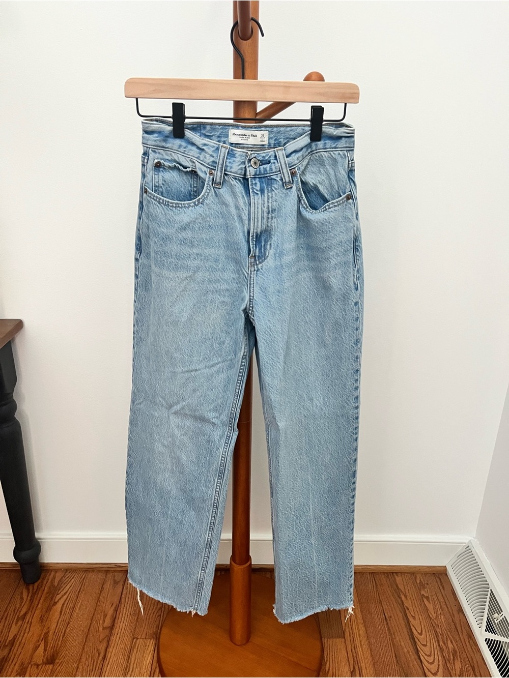 Abercrombie & Fitch Light Blue High Rise Loose Jeans